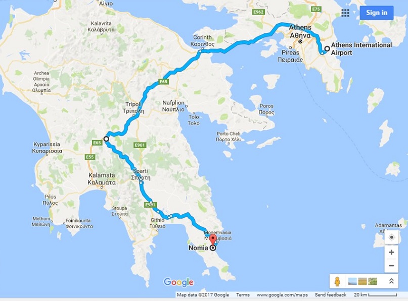 Year-round Athens Airport via new highway (300 km) good 3 hours
